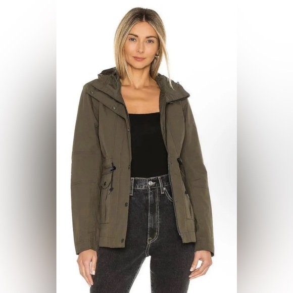 The North Face Zoomie Hooded Taupe Green Women’s Weatherproof Rain Jacket Sz SM - Picture 2 of 7